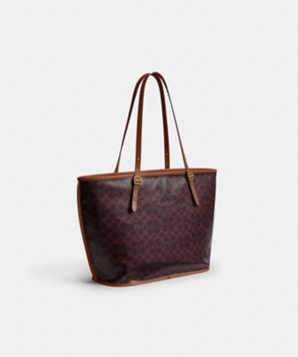 J010★COACH★シグネチャー・ラージボクシー・トート タクシー トート バッグ・シグネチャー キャンバス | COACH/コーチ